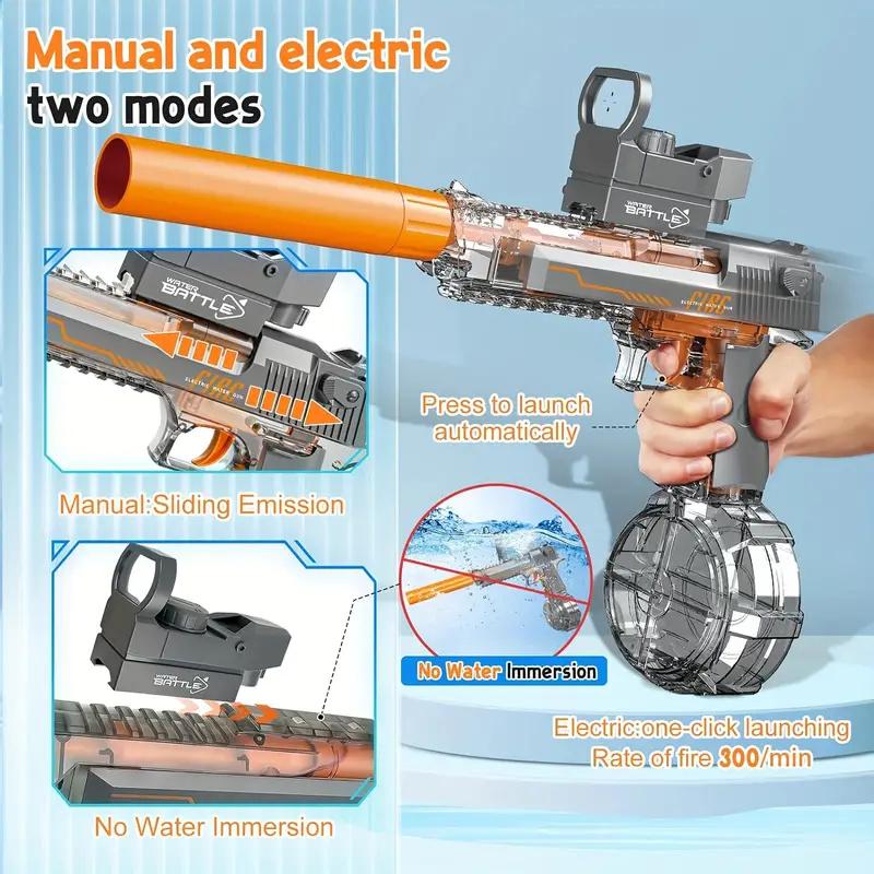 Powerful Electric Water Gun, Automatic Squirt Gun up to 32Ft Long Range,Halloween, Christmas, Thanksgiving, the perfect gift for kids