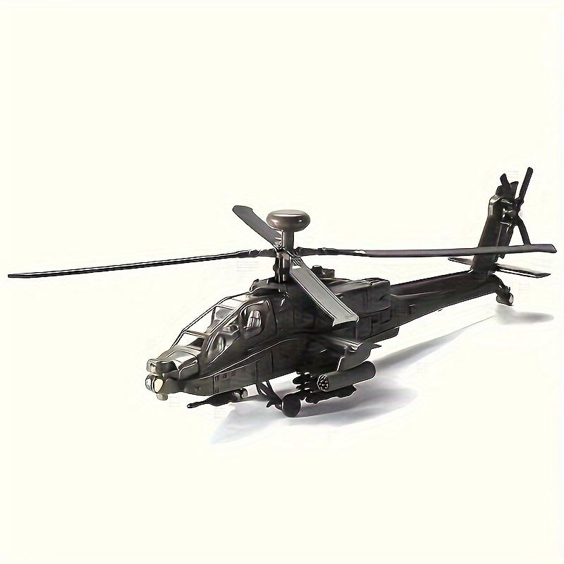 Apache Armed Helicopter Alloy Diecast Airplane Model Toy Simulation Sound Light Airplane Model Collection Boy Holiday Gifts FJ1