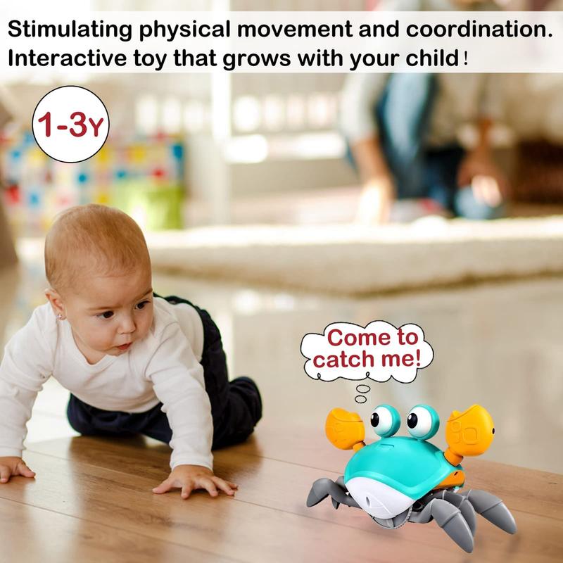 Automatic sensing escape crab, pet crab toy, obstacle avoidance crawling toy, baby toy, crab that can crawl and walk