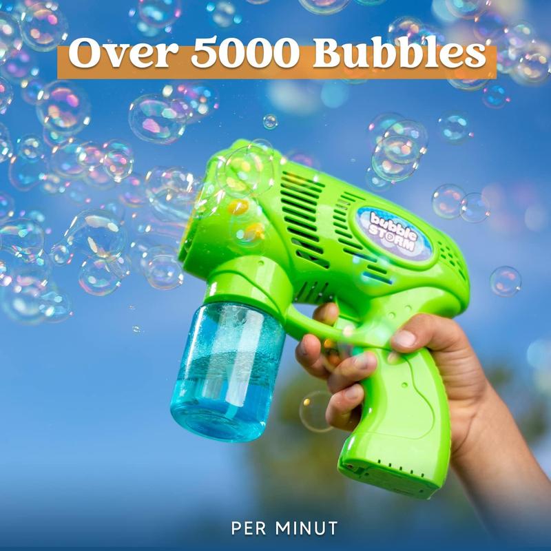  2 Kids Bubble Gun with 2 Bottles Bubble Refill Solution, Bubble Guns kids 4-8, Bubble Machine Gun for Toddlers 1-3, Bubble Gun Blaster Party Favors, Summer Toy, Outdoors, Easter, Birthday Gift