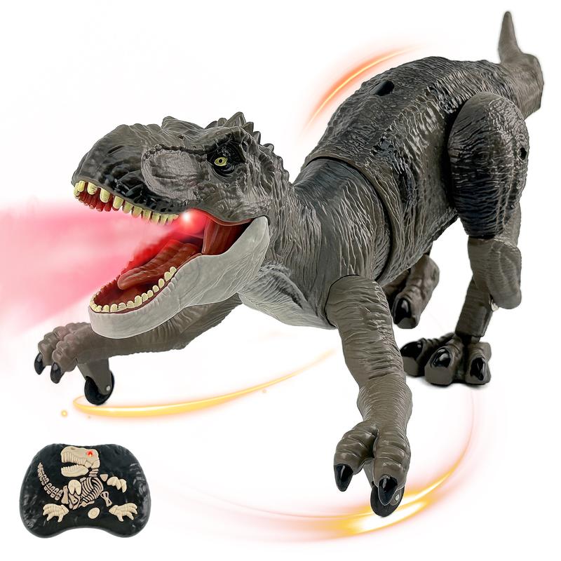 Remote Control Dinosaur Toys for Boys and girls Realistic T-Rex RC Walking Dino with Roaring, Spray, Light, Touch Sensing  with Three Type