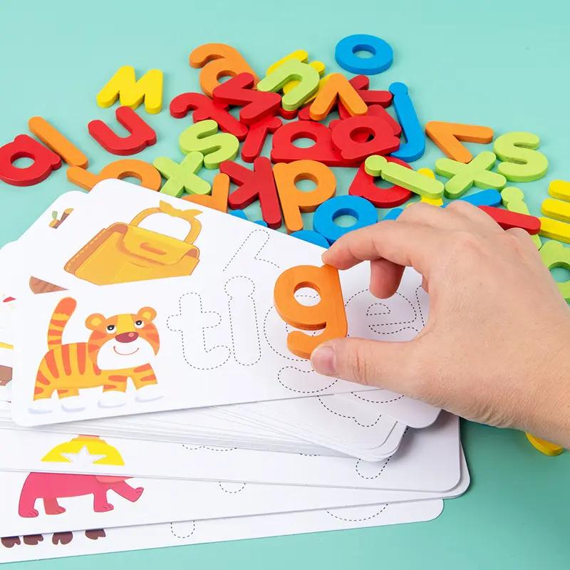 [Free Shipping] Letter Learning Toy,Visual Words Flashcards,Alphabet Matching Game, Educational Preschool Learning Toy,Letter Games,Kids Toys,Interactive Toy