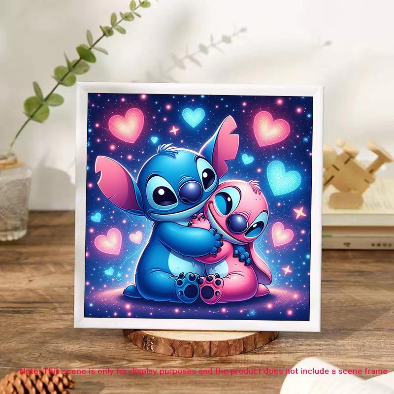 Cartoon Stitch Pattern DIY Diamond Arts Colorful Painting Kit without Frame, DIY 5D Diamond Arts Colorful Painting Kit, Wall Art Decor for Home