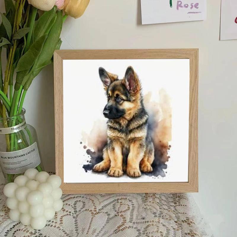 Dog Pattern DIY Diamond Arts Colorful Painting Kit, DIY Decorative Art Picture for Beginner, Wall Art Decor for Home Living Room Bedroom