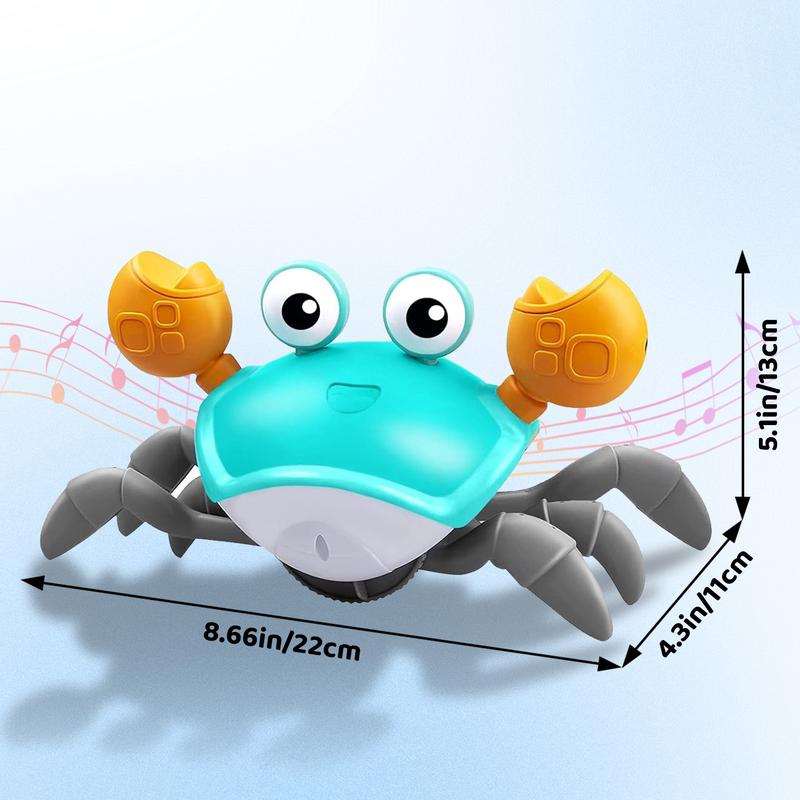 Crawling Crab Toy, InteractiveWalking Dancing Moving Crab Toy(Infrared Sensing), Electric Induction Crab Design ,Interactive Toy for Dogs & Cats,Music Toys, Birthday Gifts for Boys Girls