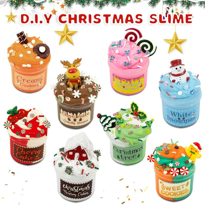 Christmas Advent Calendar 2024 DIY Slime and Charms Kit for Girls Boys, 24 Days Countdown Calendars Surprises Presents for Teens Age 3+