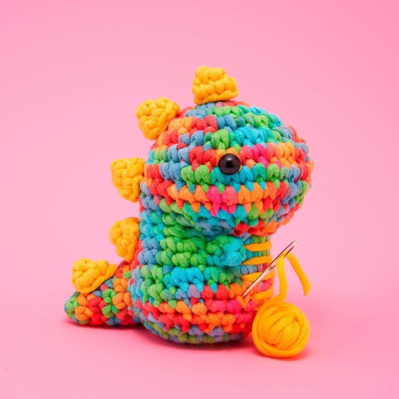 Rainbow Dinosaur Crochet Kit