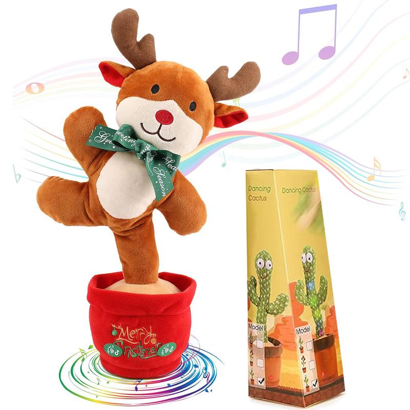 Christmas Dancing Toy Talking Singing Plush Toy boys and girls Plush Repeating Toy Imitating Interactive Toys