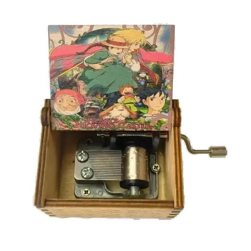 Wooden Hand Rolling Music Box for Home Decor Birthday Christmas Gift 2024