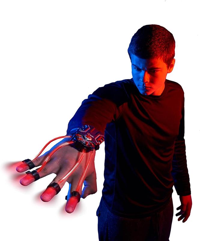   Light Hand  LED Light Up Glove Toy for Spy Kids. Cool Flash Light Finger Device to Navigate in The Dark. Elastic LED Spy Toy Gadget for Junior Secret Agent Costumes