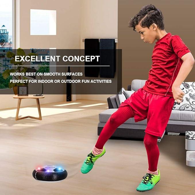 Hover Soccer Ball with , Air Floating Soccer Toy with LED Lights , Indoor Games for Kids 4-8-12, Toys Gifts for 3 4 5 6 7 8 9 Year Old Boys Girls hover  ball LED Light