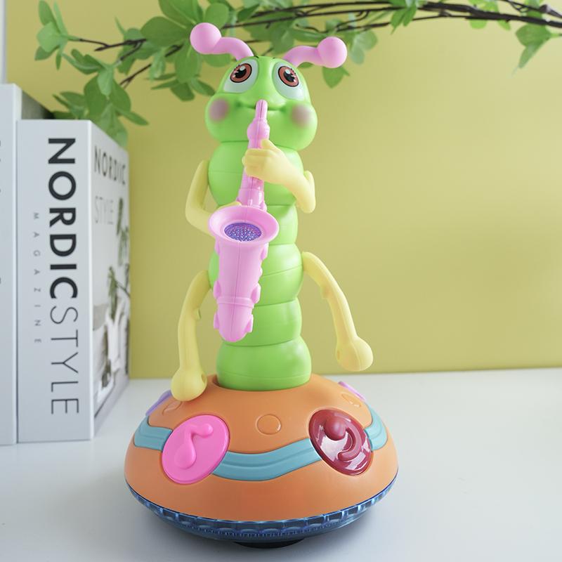 Cute Worm Crawling Toy With Light And Music Holiday Christmas Birthday Gift