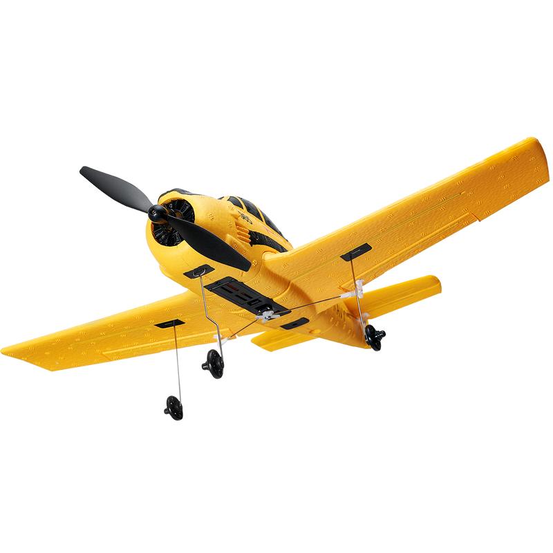 VEVOR RC Plane, 2.4GHZ 4 Channel Remote Control Airplane with 6-Axis Gyro Stabilizer, Ready to Fly Trainer Aircraft Plane Toy with 2 Batteries, Easy to Fly RC Glider for Adults Kids Beginners Boys