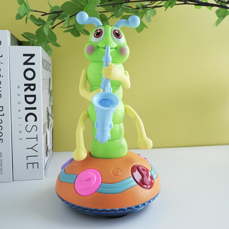 Cute Worm Crawling Toy With Light And Music Holiday Christmas Birthday Gift