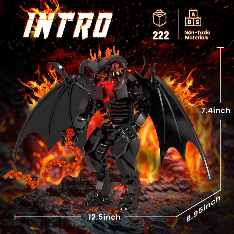 Rings Movie Figure Balrogs Monster Building Block Set ,Balroged of Moria Bricks Demons Model Toys Gifts Juguetes building block stress relief