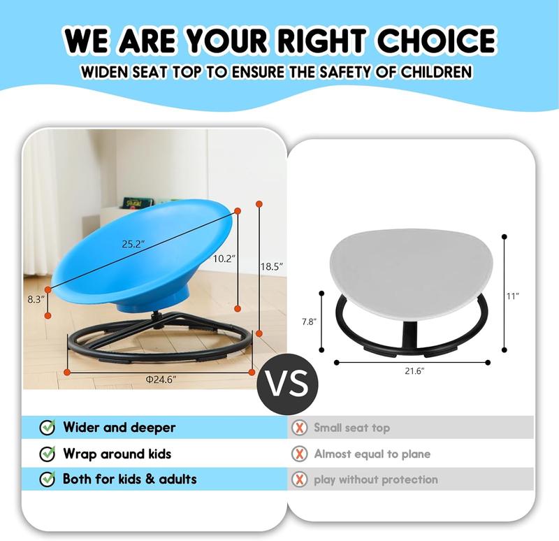 Spinning Chair For Kids,Sit and Spin Toy for To ddIe r,ADHD Anxiety Tools,Kids Furniture,Sensory Swivel Chair Enhancing Motor Skills,Educational Indoor&Outdoor Toys