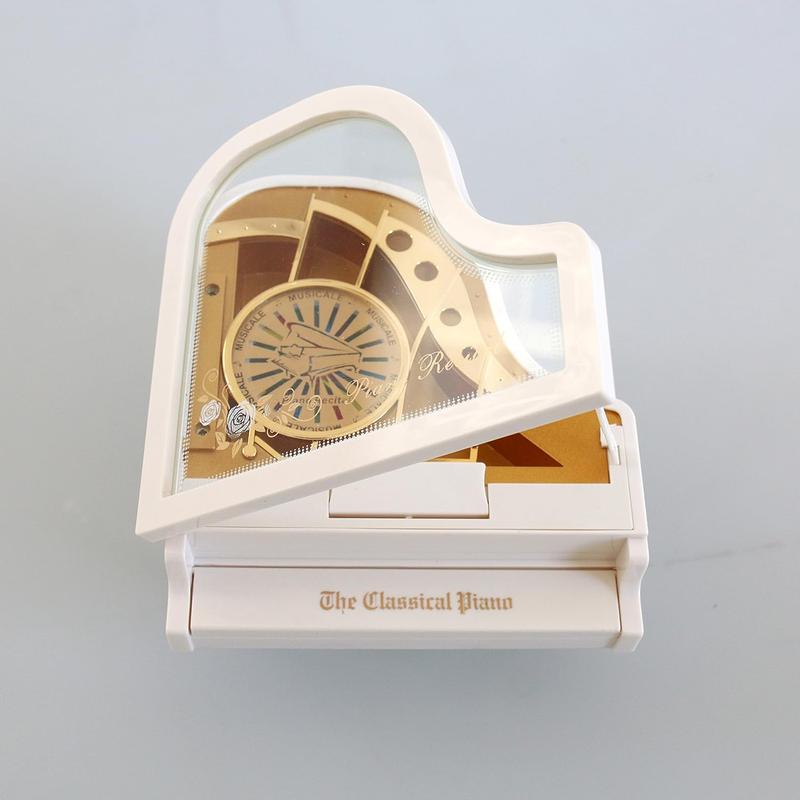 Mechanical Classical Ballerina Girl Dancing on The Piano Music Box