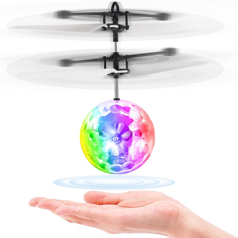 Allaugh Flying Ball Toys, RC Toy for Kids Boys Girls Rechargeable Light Up Ball Drone Infrared Induction Helicopter with Remote Controller for Indoor and Outdoor Games flying ball flying  ball toy  race rc car