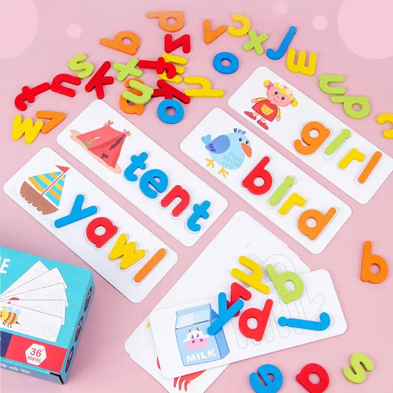 [Free Shipping] Letter Learning Toy,Visual Words Flashcards,Alphabet Matching Game, Educational Preschool Learning Toy,Letter Games,Kids Toys,Interactive Toy