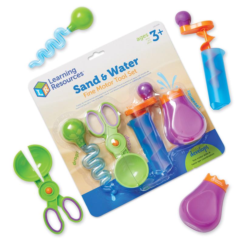 Learning Resources Sand & Water Fine Motor Tool Set, Ages 3+