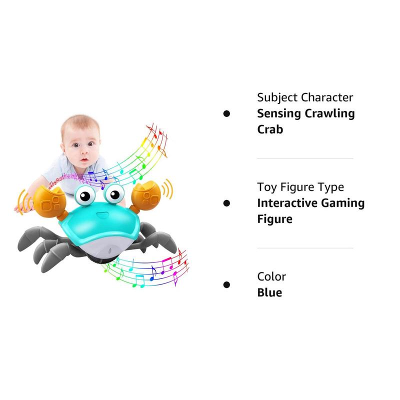 Automatic sensing escape crab, pet crab toy, obstacle avoidance crawling toy, baby toy, crab that can crawl and walk