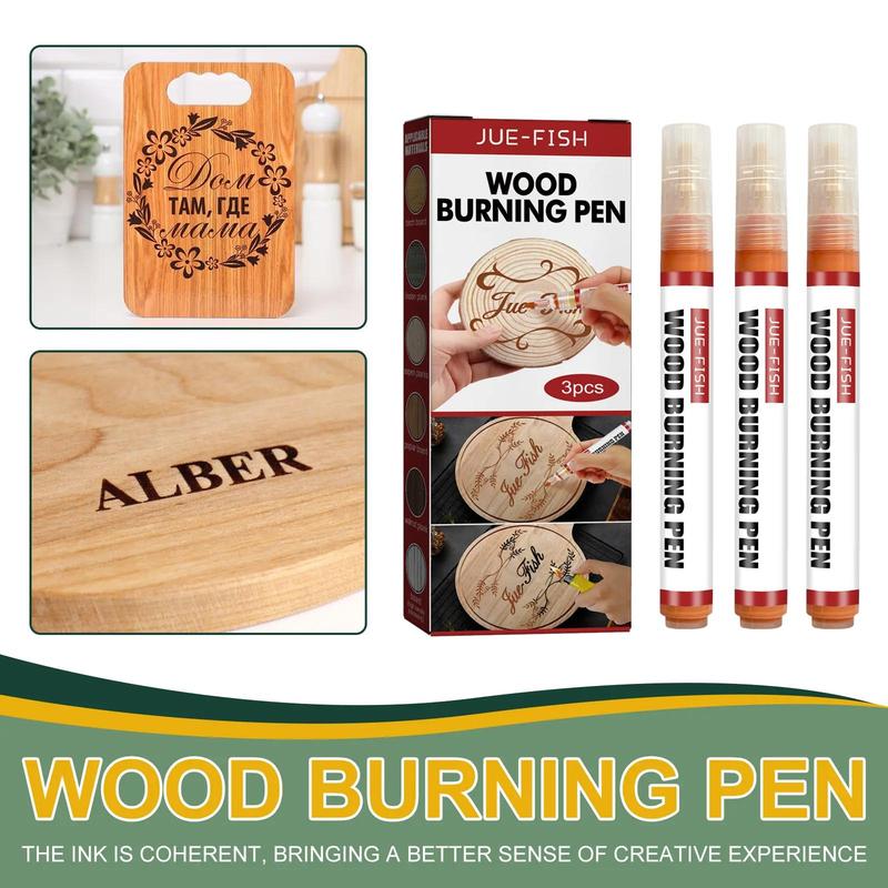 Wood Burning Pen Set, 3 Counts set DIY Wood Burning Pen, DIY Wood Working Pen, Handmade Wood Working Tool