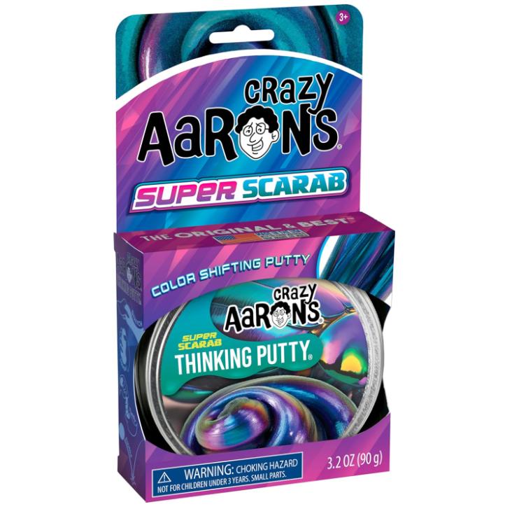 Crazy Aaron's Super Scarab Thinking Putty - Multi-Color Tin - Non-Toxic Sensory Play - Never Dries Out - Creative Toy for Kids and Adults