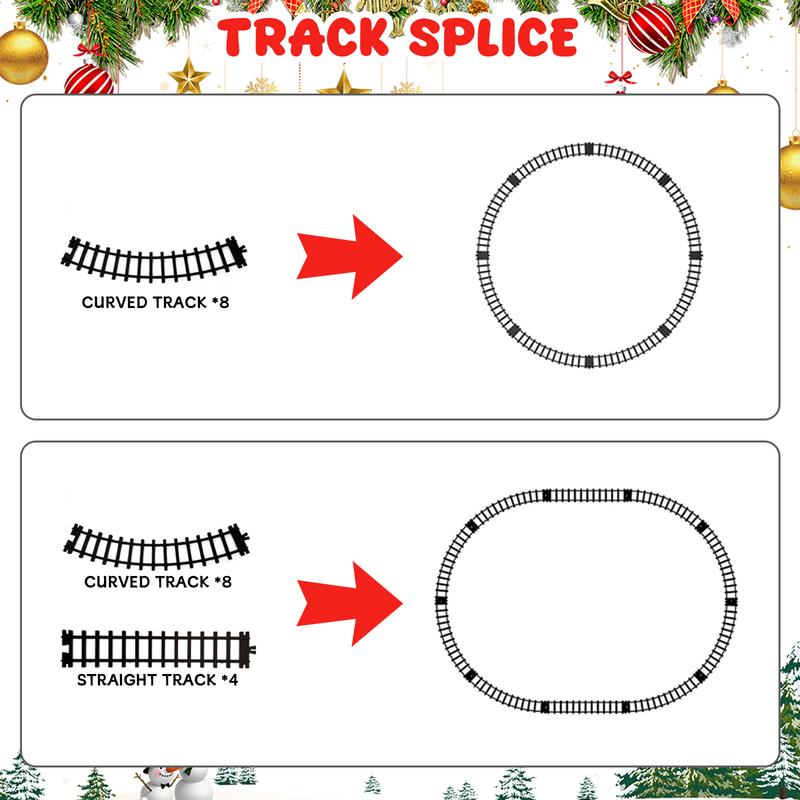 Christmas Train Set with Remote Control, Smoke, Lights and Sound for Kids - Ideal Christmas Toys Gift