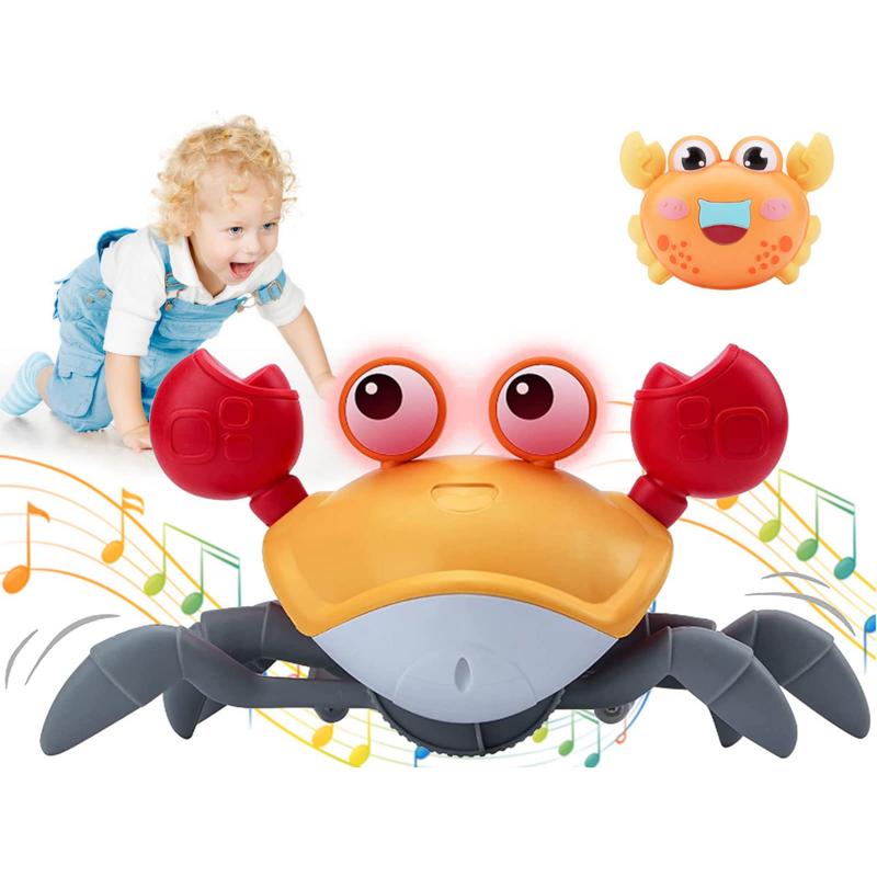 Automatic sensing escape crab, pet crab toy, obstacle avoidance crawling toy, baby toy, crab that can crawl and walk