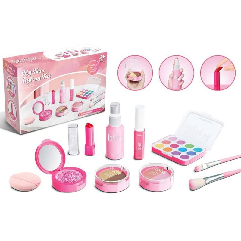 2024 New Makeup Kit for Toddlers Girls,Play Makeup Styling Set gift for Kids 3-12,Perfect Birthday Gift for Little Girls