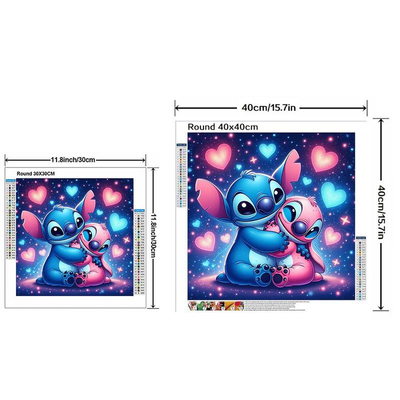 Cartoon Stitch Pattern DIY Diamond Arts Colorful Painting Kit without Frame, DIY 5D Diamond Arts Colorful Painting Kit, Wall Art Decor for Home