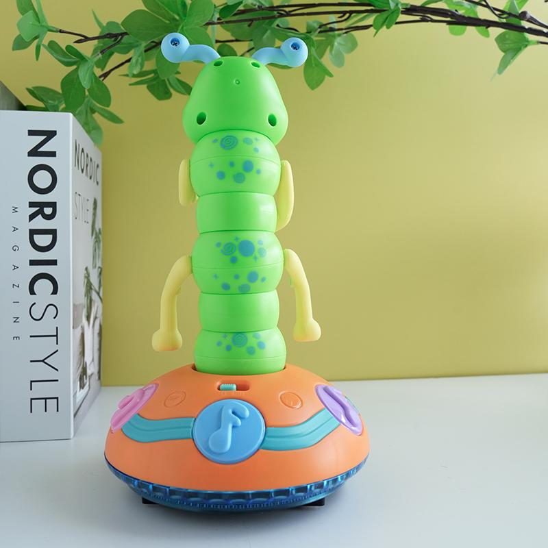 Cute Worm Crawling Toy With Light And Music Holiday Christmas Birthday Gift