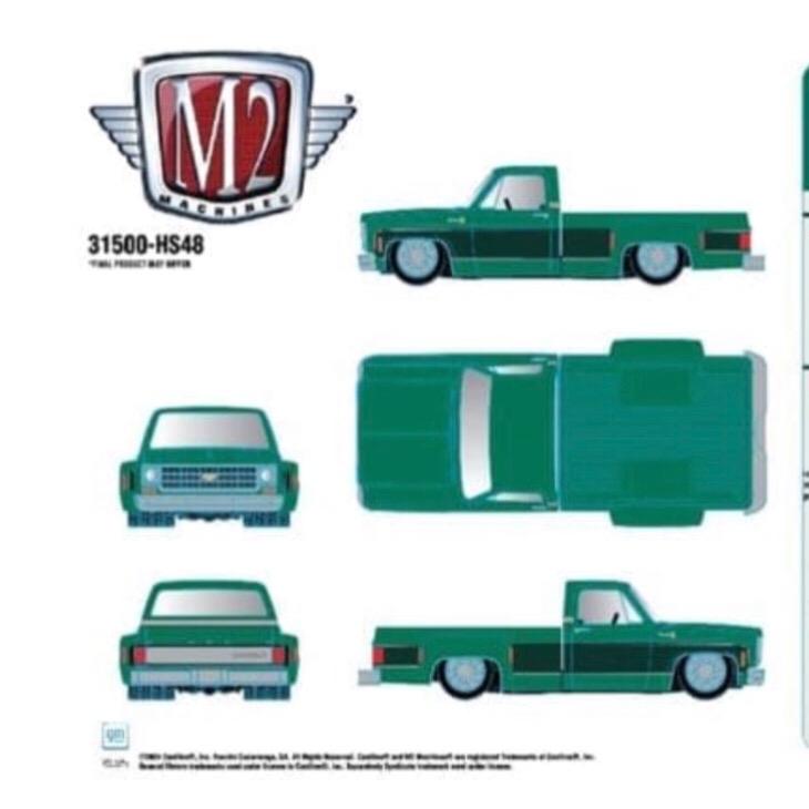 M2 Machines 1978 Chevrolet Silverado 30 Diecast Model Toy Vehicle in Green 1 64 scale