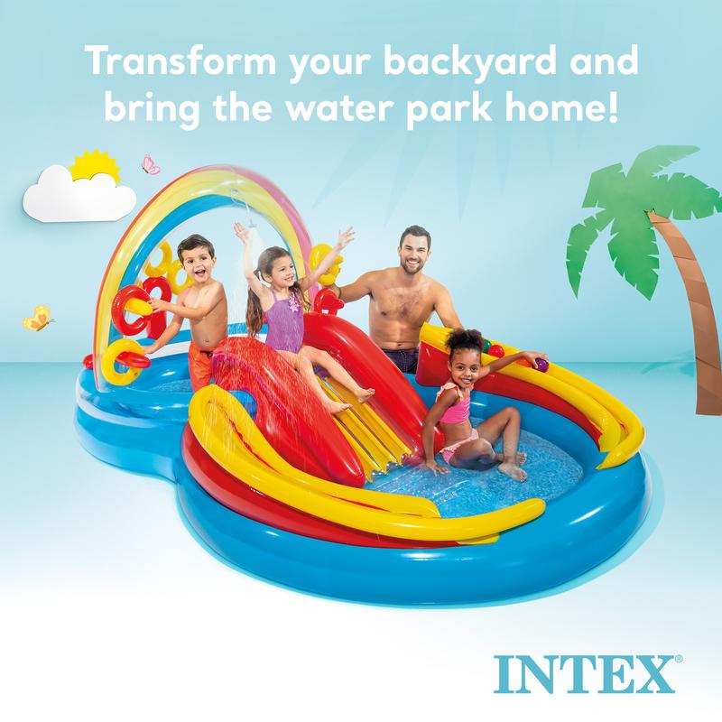 Intex Play Center Kiddie Inflatable Swimming Pool Ball Pit with Slide