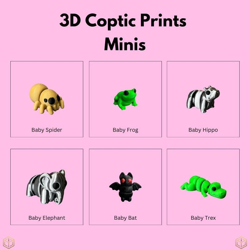 Mini Animals | Pick Your Own | Articulating Tiny Animals | 3D Printed Fidget Toy | Advent Calendar | Bulk Animal Gifts | Baby Animals