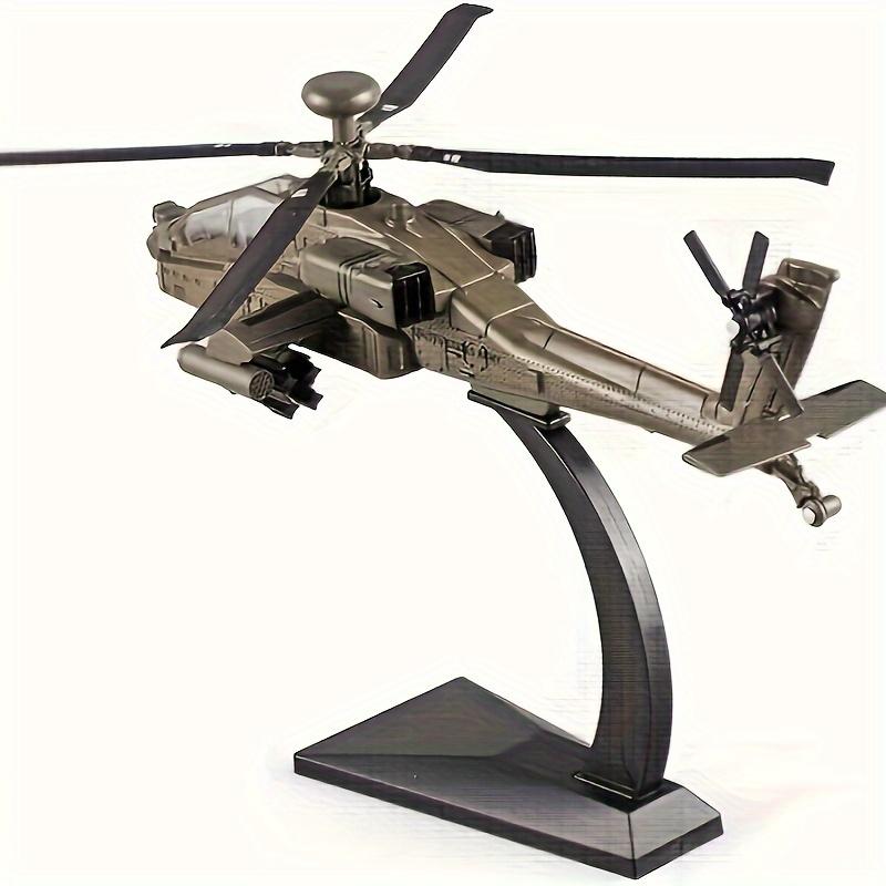 Apache Armed Helicopter Alloy Diecast Airplane Model Toy Simulation Sound Light Airplane Model Collection Boy Holiday Gifts FJ1