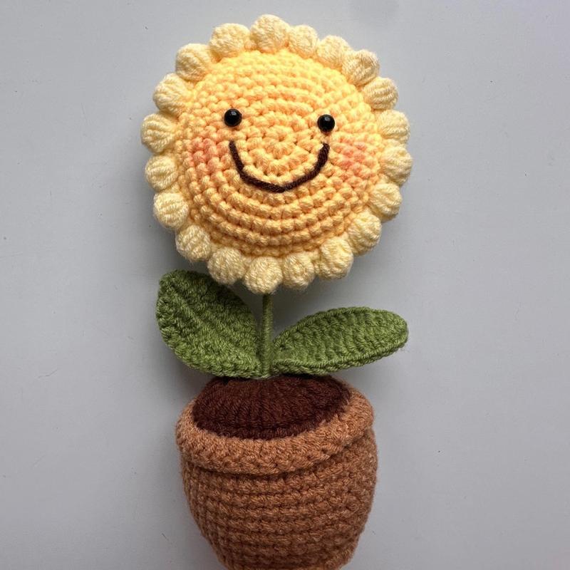 Handmade Sunflower Crochet Decor Gift for Her, Mom