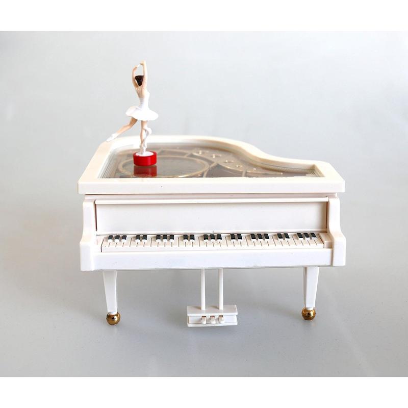 Mechanical Classical Ballerina Girl Dancing on The Piano Music Box