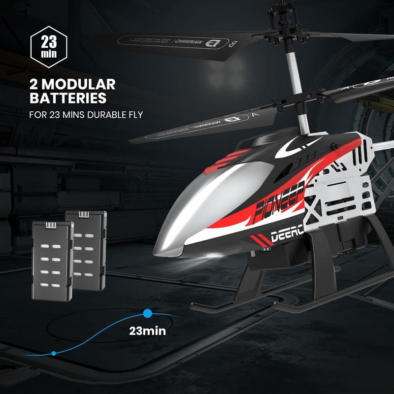 DEERC DE52 Remote Control Helicopter,Altitude Hold RC Helicopters with Storage Case Extra Shell,2.4GHz Aircraft Indoor Flying Toy with High&Low Speed Mode,2 Modular Battery for 24 Min Play rc flying