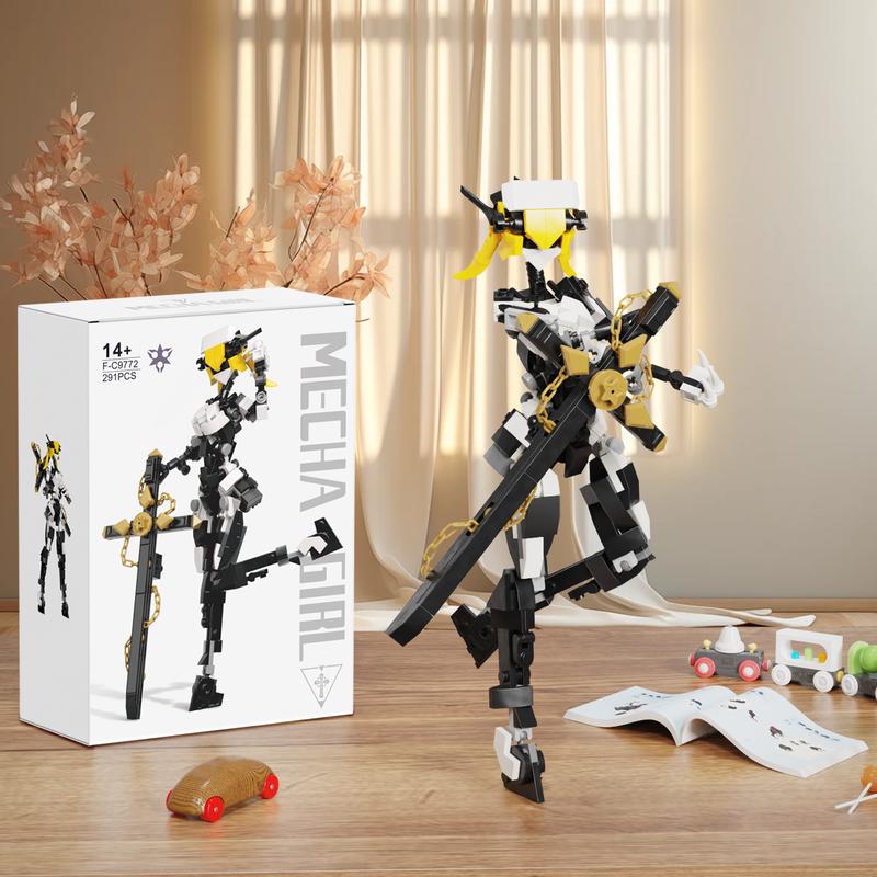 Classic Game Mecha Girl Building Blocks Set, Perfect Christmas & Halloween Collections for Fans and Kids (291 pcs)