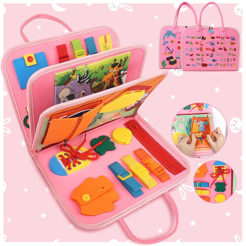 25-In-1 Activities Busy Board-Holiday Gifts - Birthday Gift Creative Gift Fairy Toy Busy Board Holidays and Festivals Gift Essentials Student Learning Toys