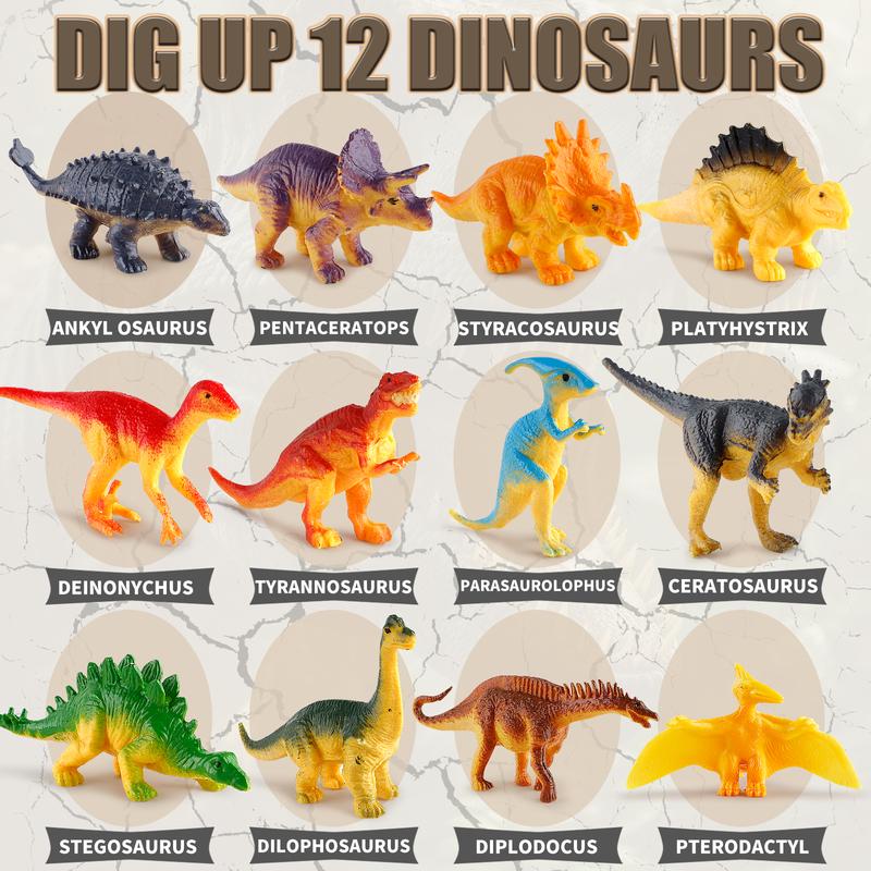 Dinosaur Eggs Dig Kit Toys for Kids 5-7 - STEM Science Toys Dino Excavation Eggs with Playmat Toys for Kids