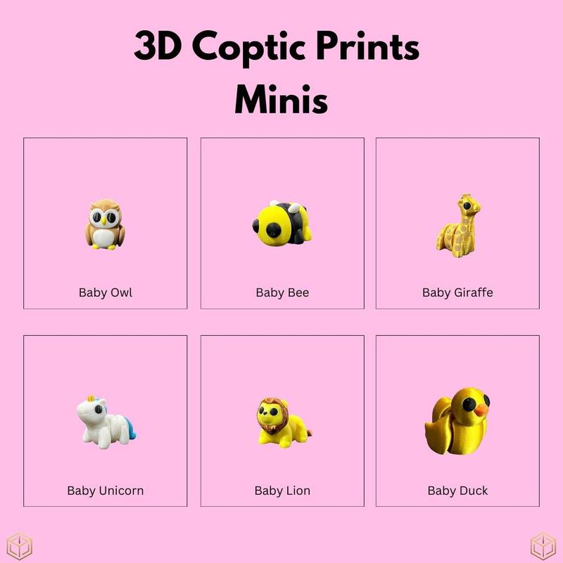 Mini Animals | Pick Your Own | Articulating Tiny Animals | 3D Printed Fidget Toy | Advent Calendar | Bulk Animal Gifts | Baby Animals