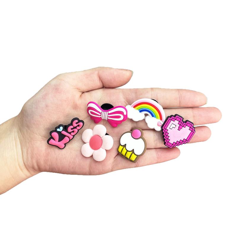 35,50,100 Pcs Random PVC Shoe Charms,Garden Shoes Cute Shoe Charms Wristband Bracelet Decoration with Different Designs Shape for Girls,Boys and Adult Party Gift