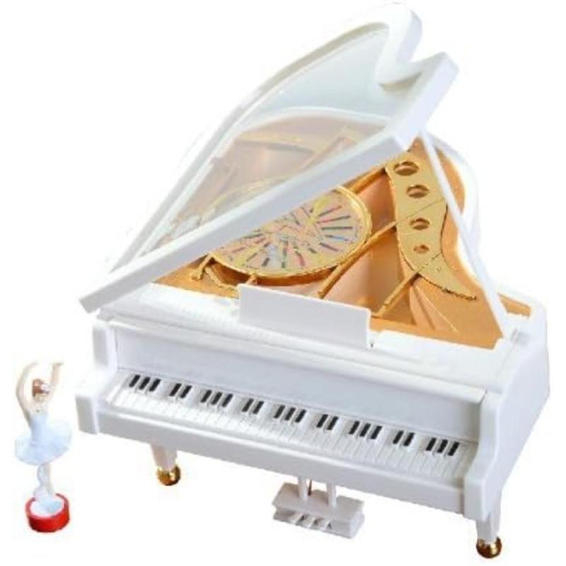 Mechanical Classical Ballerina Girl Dancing on The Piano Music Box