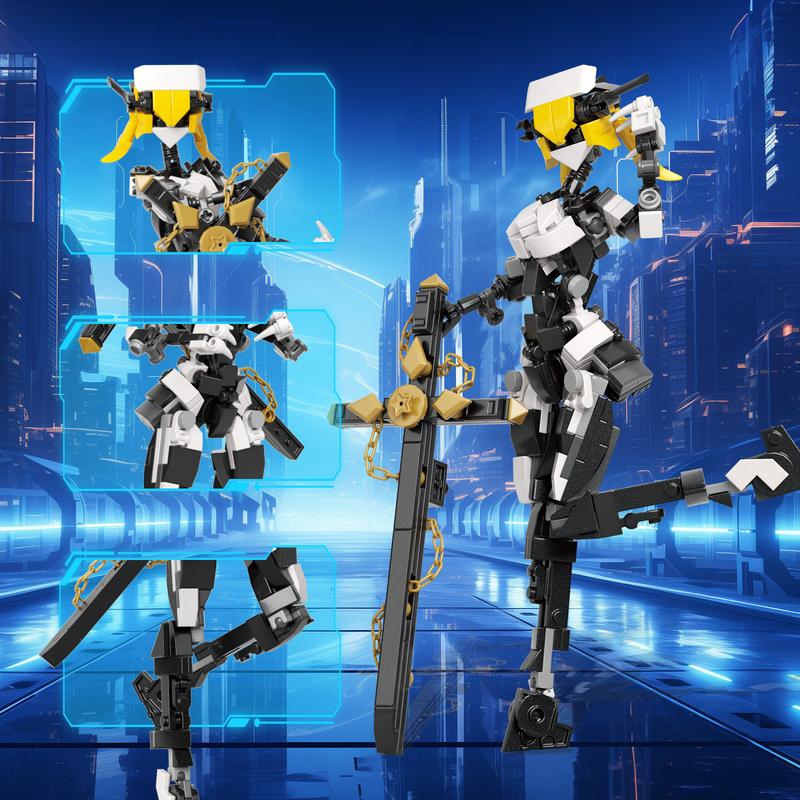 Classic Game Mecha Girl Building Blocks Set, Perfect Christmas & Halloween Collections for Fans and Kids (291 pcs)