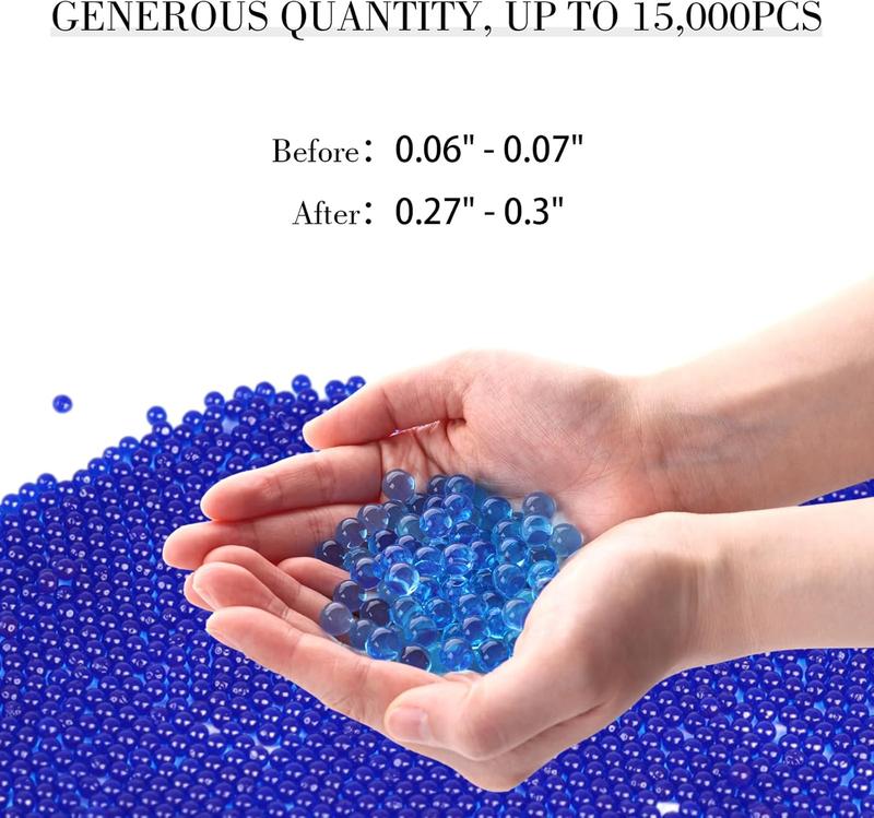 15000 count Blue Vase Fillers, Jelly Beads Gel Beads for Floating  Candle Vase Fillers