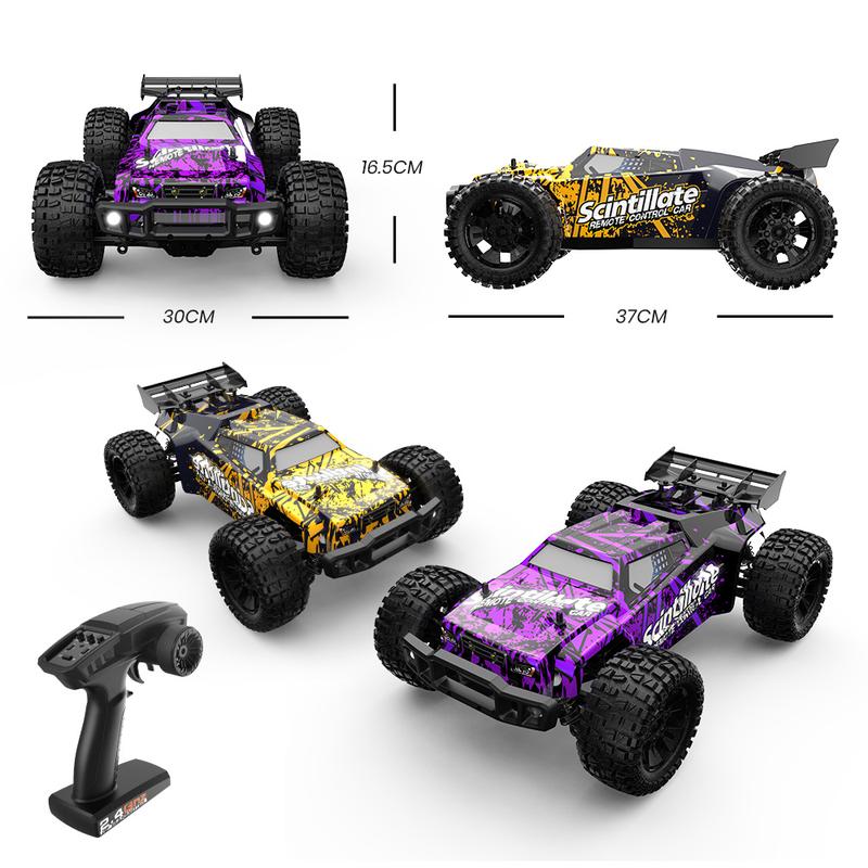 206E 1: 10 Full Scale Four-Wheel Drive Remote Control Brushless High-Speed Truck  High Speed Off road Remote Control Car, A RC drift