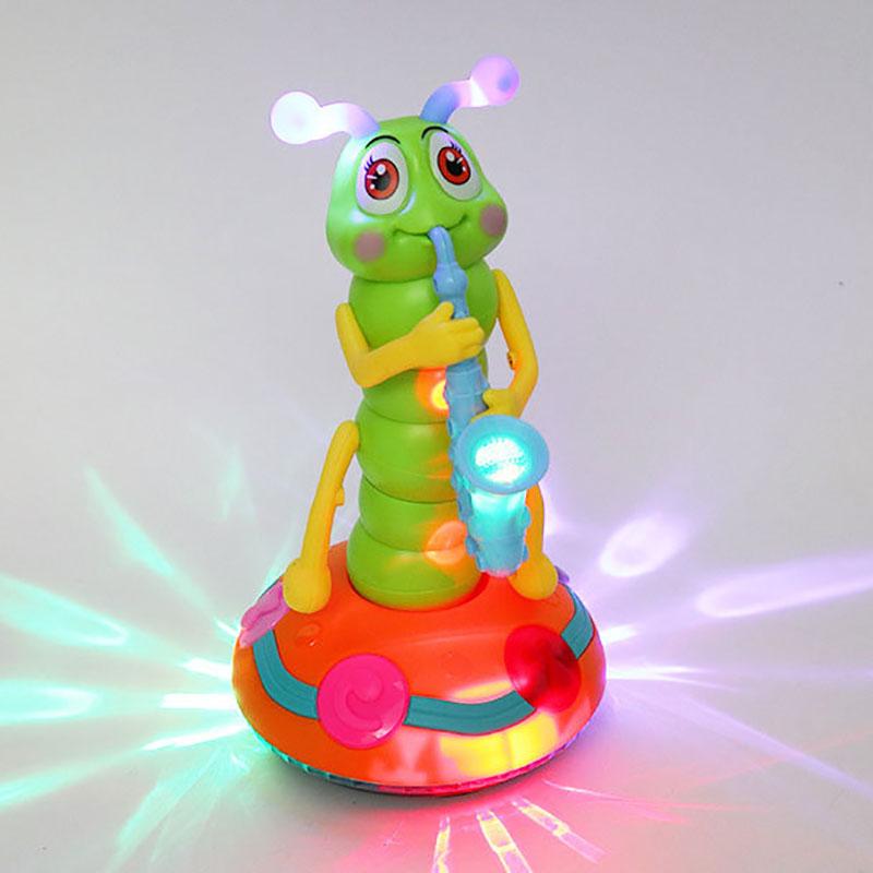 Cute Worm Crawling Toy With Light And Music Holiday Christmas Birthday Gift