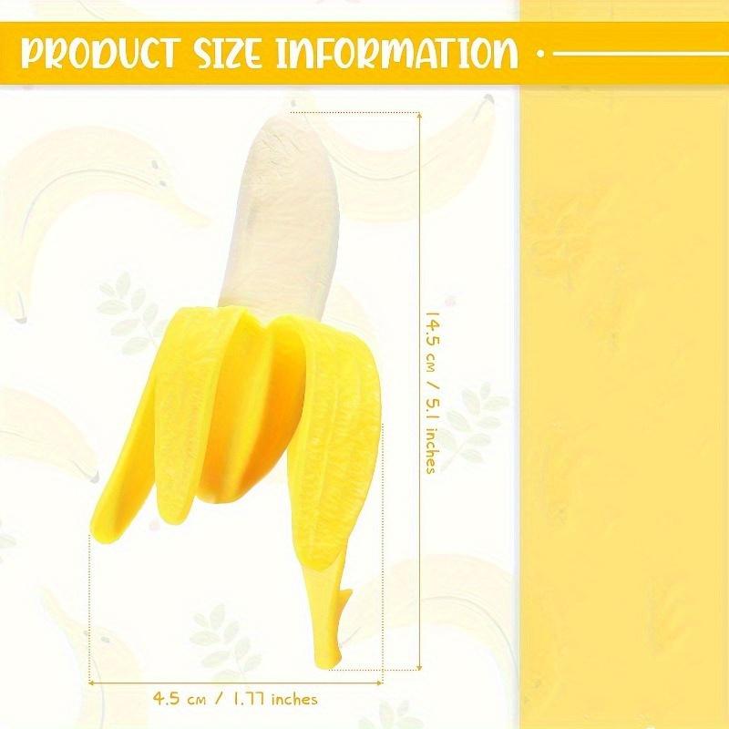 3pcs banana squeeze toy Fake Banana Elastic Fidget toy Novelty Stress Relief toy Funny Peel fake banana fruit stress relief toy